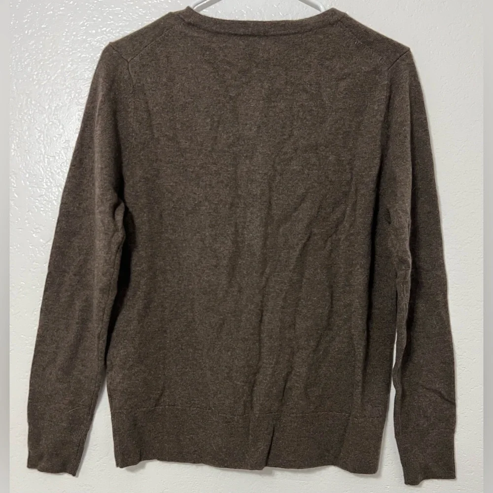 NWT Quince 100% Mongolian Cashmere Cardigan Sweater Brown Taupe Quiet Luxury - Picture 2 of 5